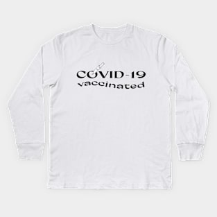 Covid vaccine aesthetic Kids Long Sleeve T-Shirt
